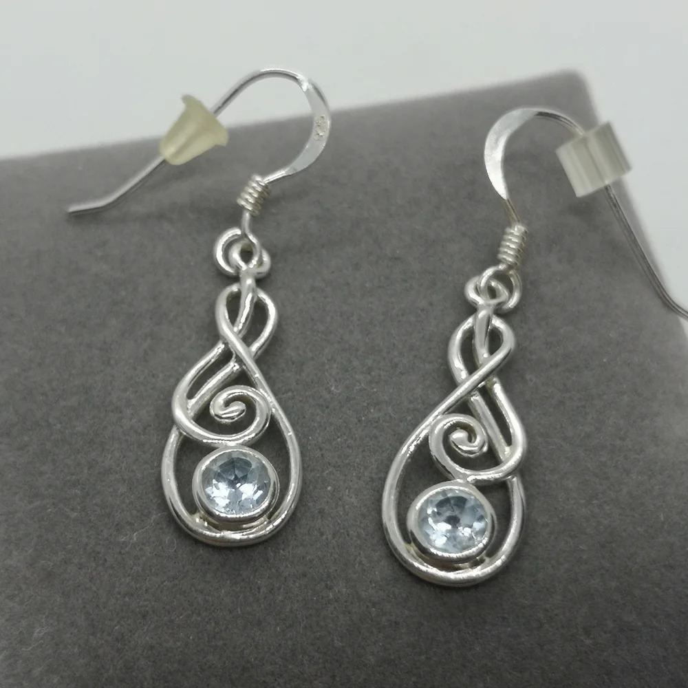 925 aquamarine earrings